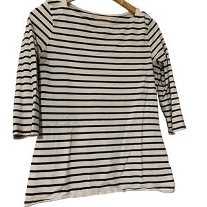 White and black 3/4 length sleeve